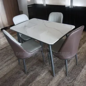 4-Seater Marble Dining Set