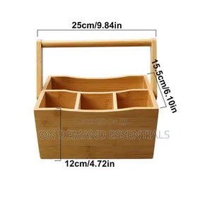 Portable Countertop/Kitchen Cutlery Organizer With Handle
