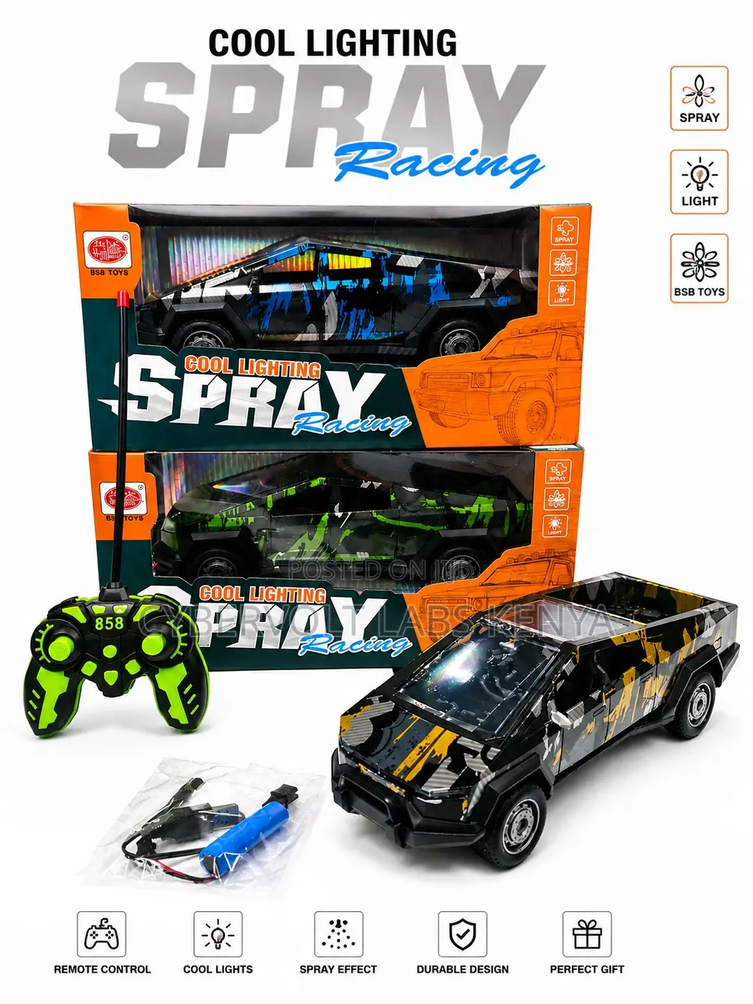 Remote Control Spray Racing Car With Cool Lights