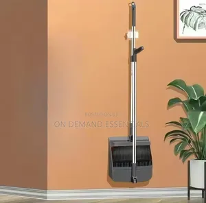 Handheld Broom and Dustpan Combo Set . 2in 1 Grey