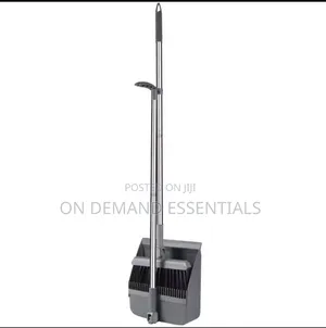 Handheld Broom and Dustpan Combo Set . 2in 1 Grey
