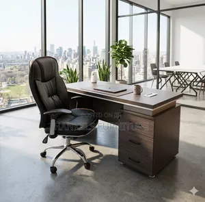 1.4m Desk and Leather Chair – Complete Executive Office Set