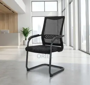 Office Chair : Sled Base Mesh Waiting Chair