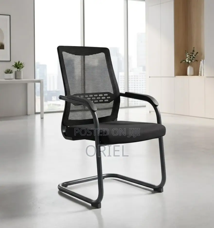 Office Chair : Sled Base Mesh Waiting Chair