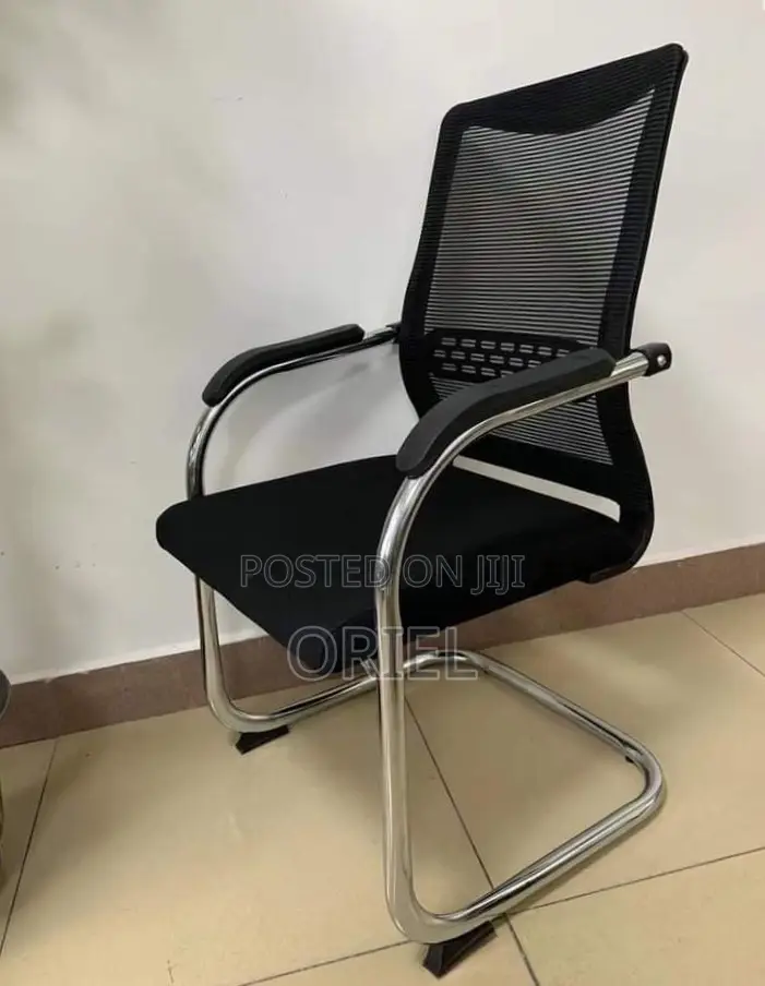 Office Chair : Sled Base Mesh Waiting Chair