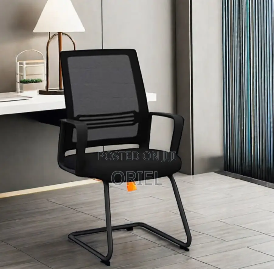Office Chair : Sled Base Mesh Waiting Chair