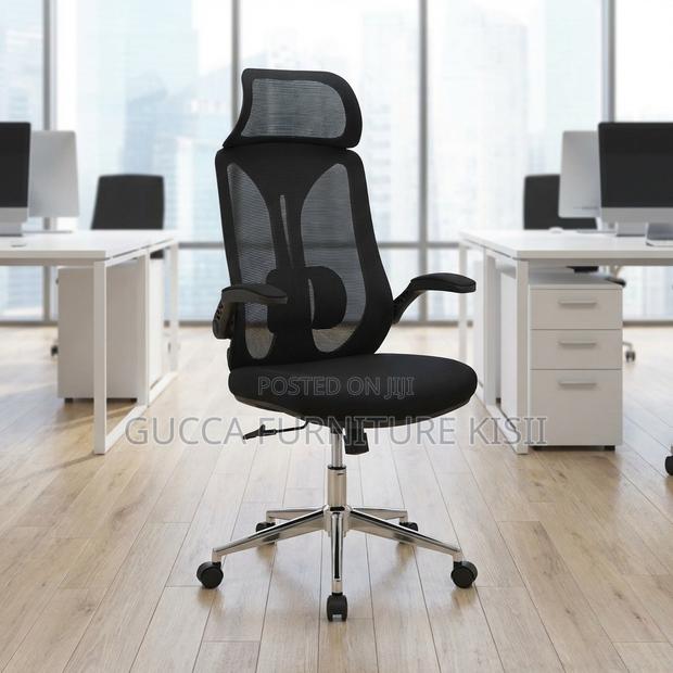 Office Chair; High-Back Mesh Orthopedic Office Chair