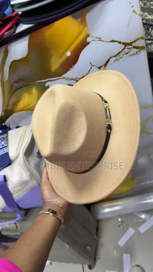 Beige Fedora Hat Unisex