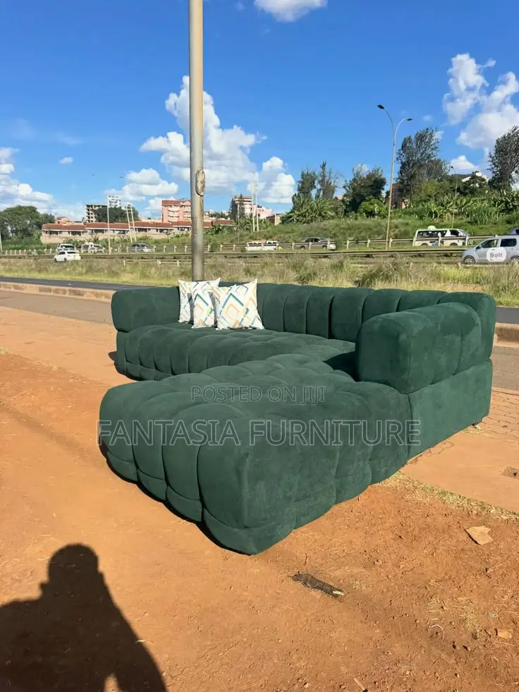 5 Seater Dark Green Bubble Sofa on Sale
