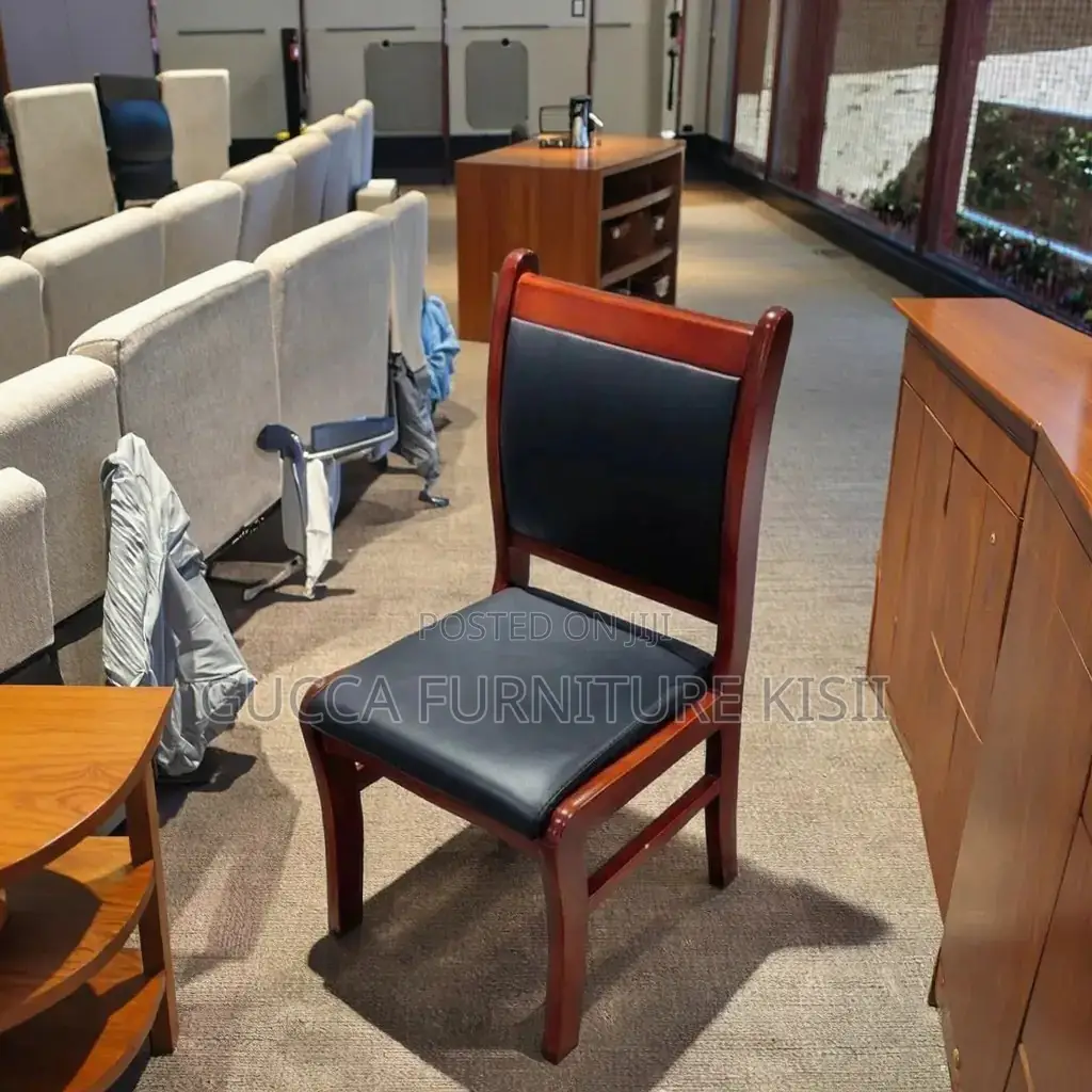 Office Chair; Wooden Office Waiting Seat