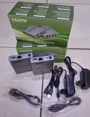60M HDMI KVM Extender – HDMI + USB Keyboard/Mouse Over CAT6 Ethernet