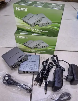 HDMI KVM Extender 60M – USB Keyboard Mouse, Audio, 1080P Over CAT6
