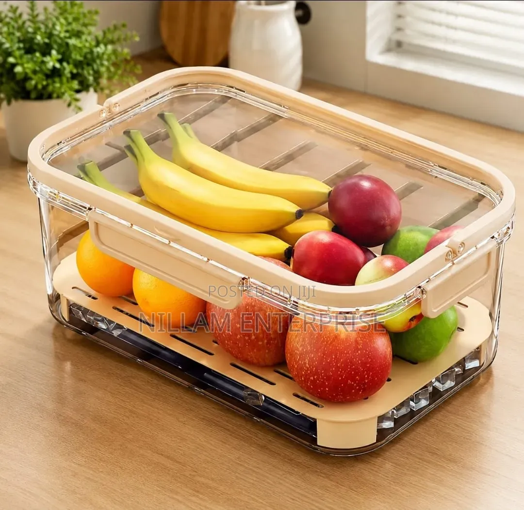 Large Capacity Airtight Food Storage Container With Drain Tray