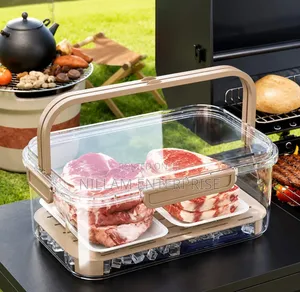 Large Capacity Airtight Food Storage Container With Drain Tray