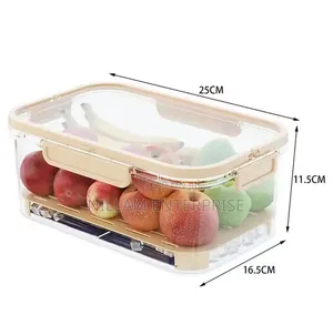 Large Capacity Airtight Food Storage Container With Drain Tray