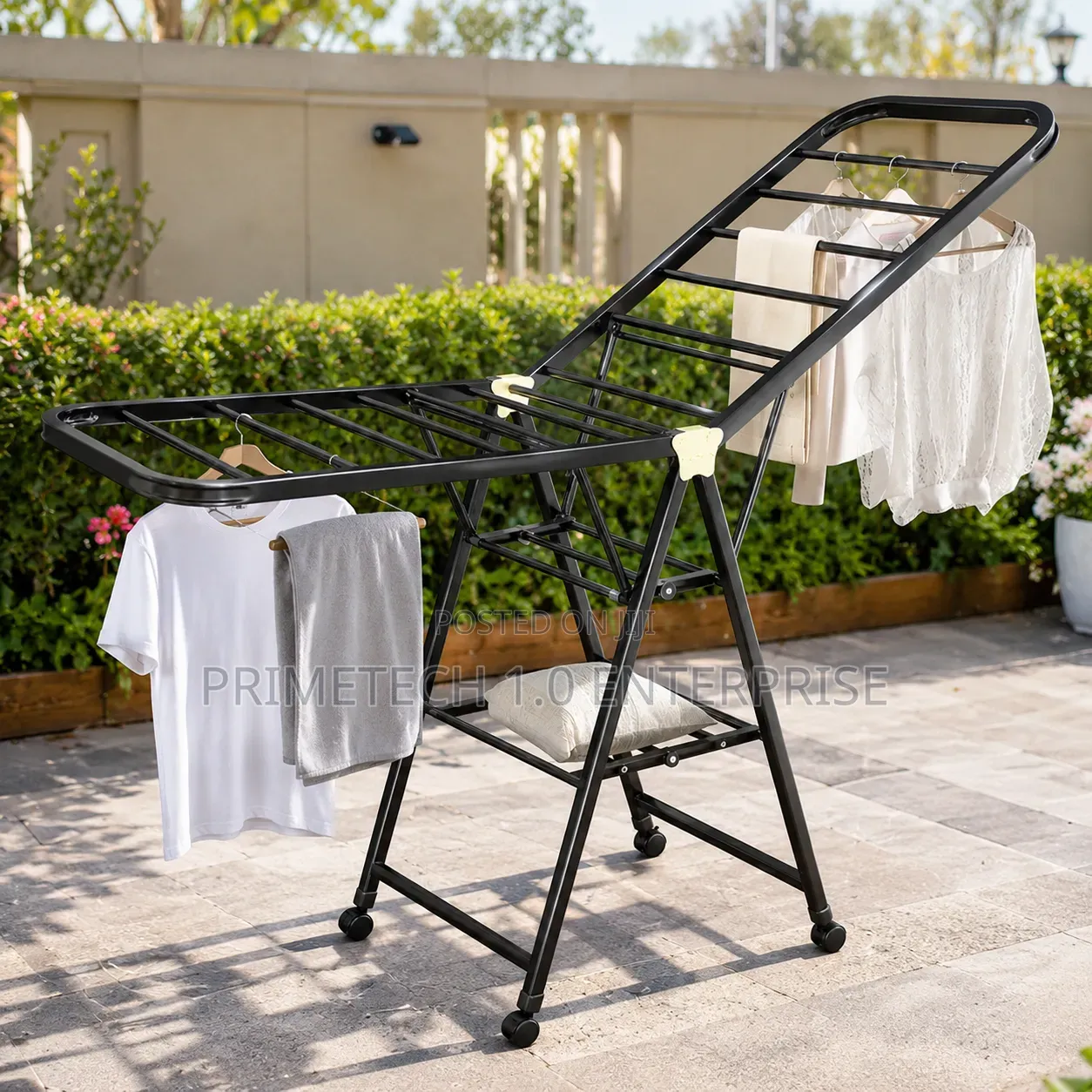 .*Movable Foldable/Portable LAUNDRY DRYING RACK With Wheels