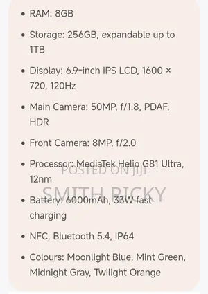 Xiaomi Redmi 15C 4G 256 GB Black