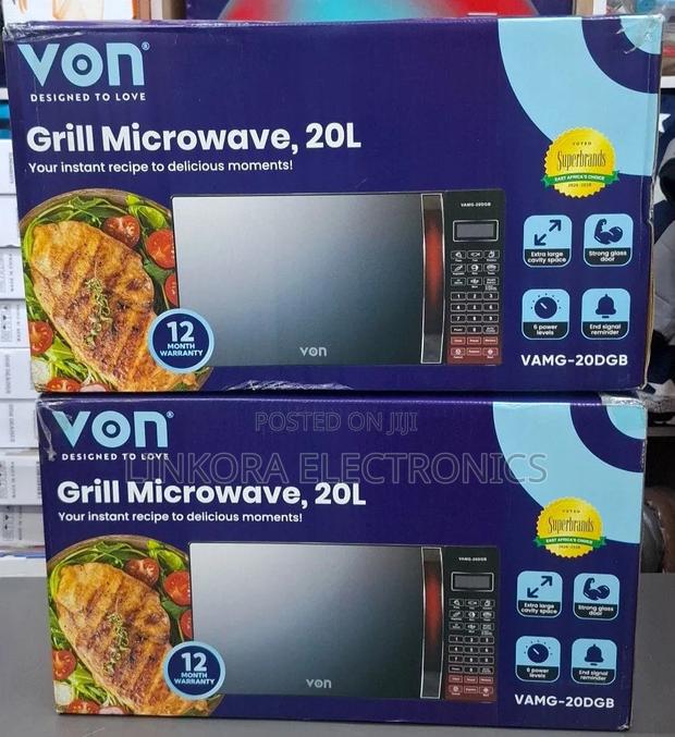 VON 20L Digital Grill Microwave - VAMG-20DGB