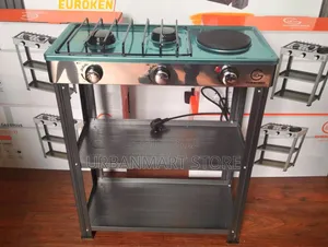 Eurochef 2 Gas + 1 Electric Standing Cooker With Shelves