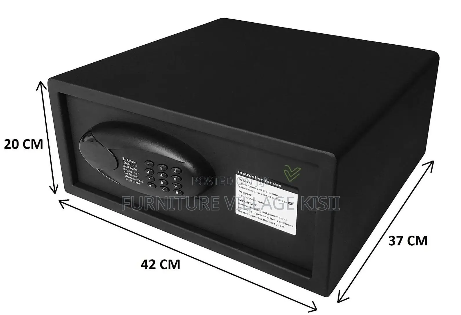 Office Safe; Electronic Fireproof Safe Box 9Kg