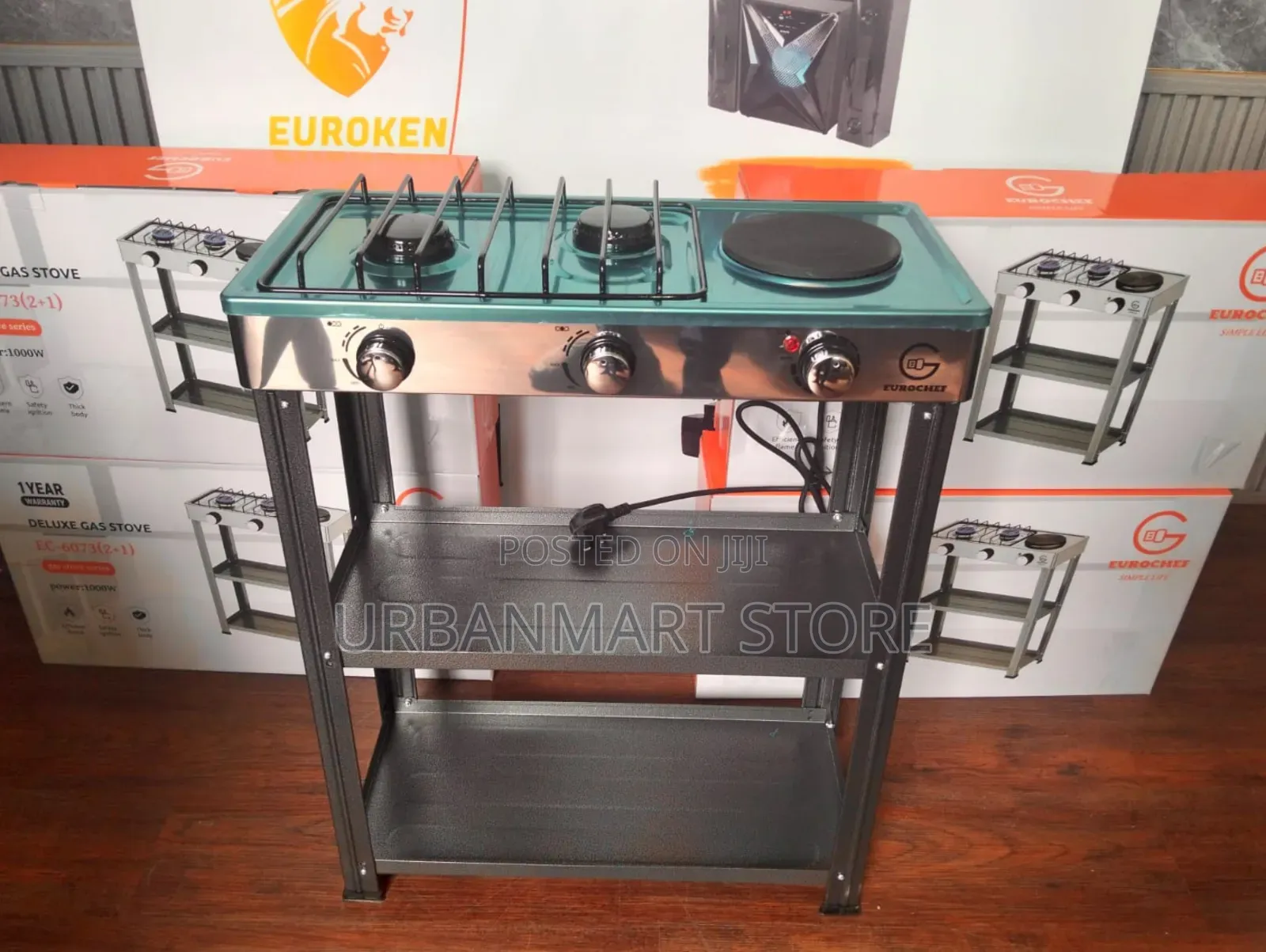 Eurochef 2 Gas Burner + 1 Electric Standing Cooker