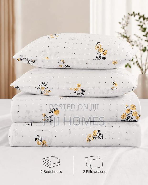 4pc Printed Cotton Bedsheet Set - Sizes Available: 4x6 / 5x6 / 6x6 - thumbnail 7