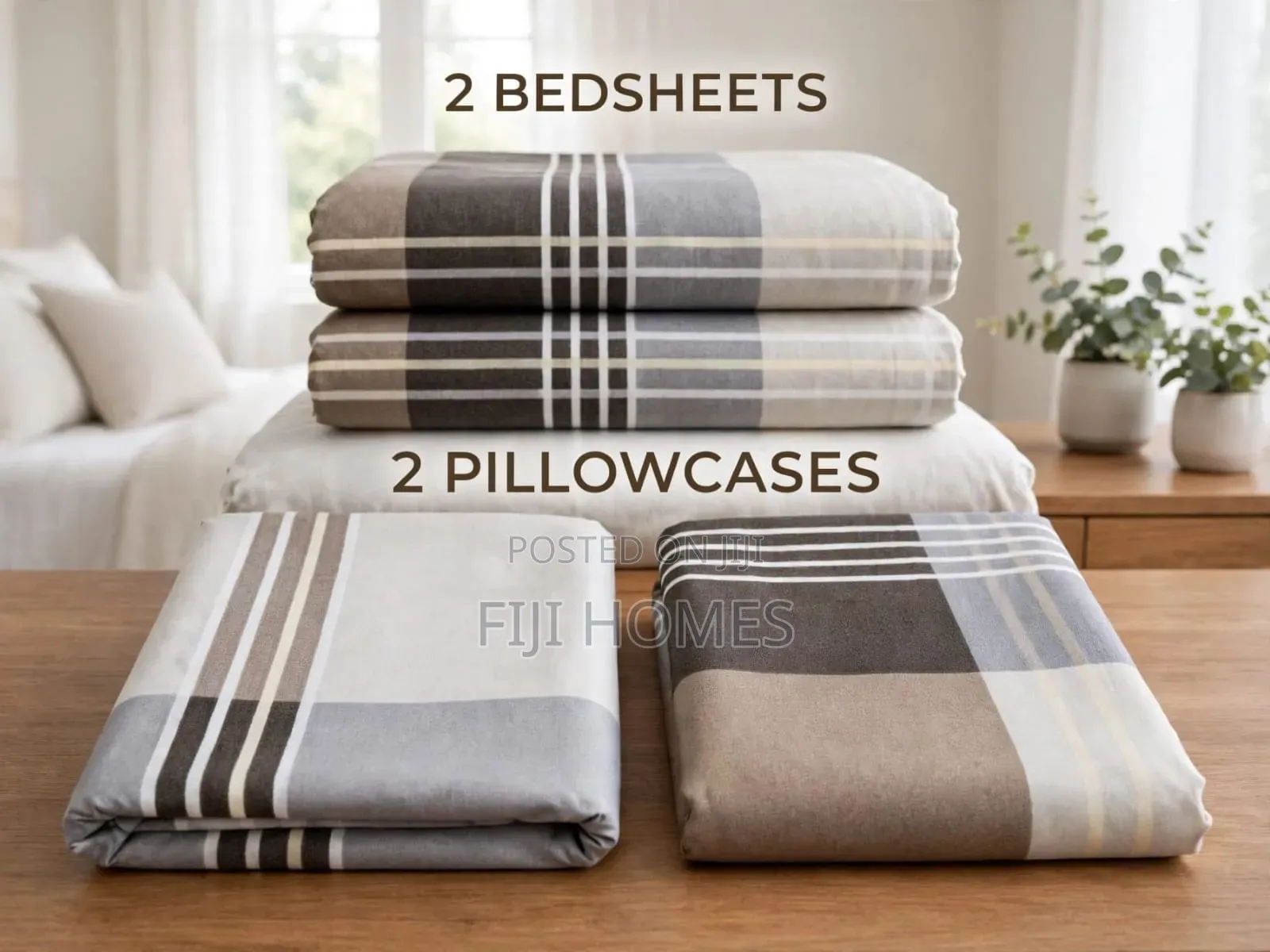 4pc Printed Cotton Bedsheet Set - Sizes Available: 4x6 / 5x6 / 6x6