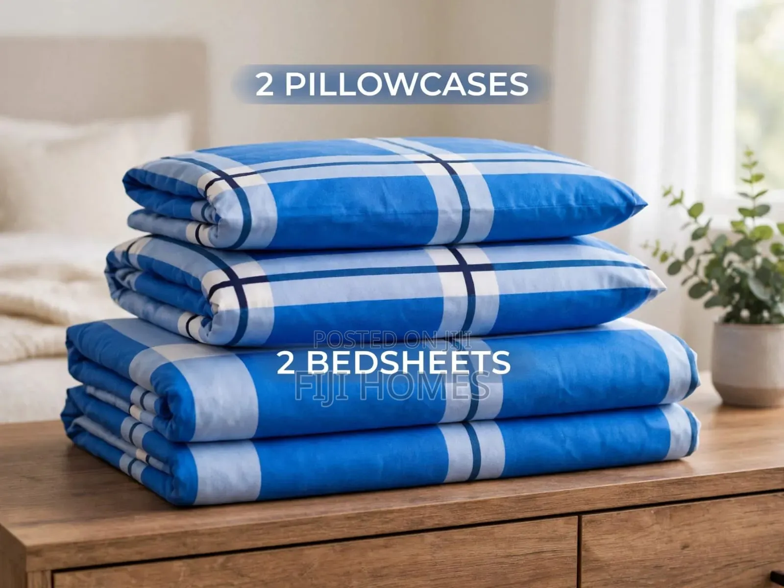 4pc Printed Cotton Bedsheet Set - Sizes Available: 4x6 / 5x6 / 6x6