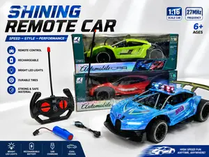 Remote Control Rechargeable Racing Car With LED Lights