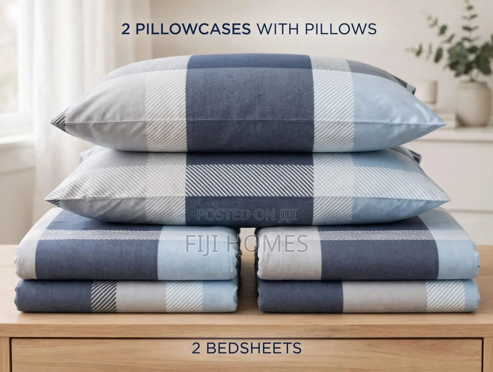 4pc Printed Cotton Bedsheet Set - Sizes Available: 4x6 / 5x6 / 6x6