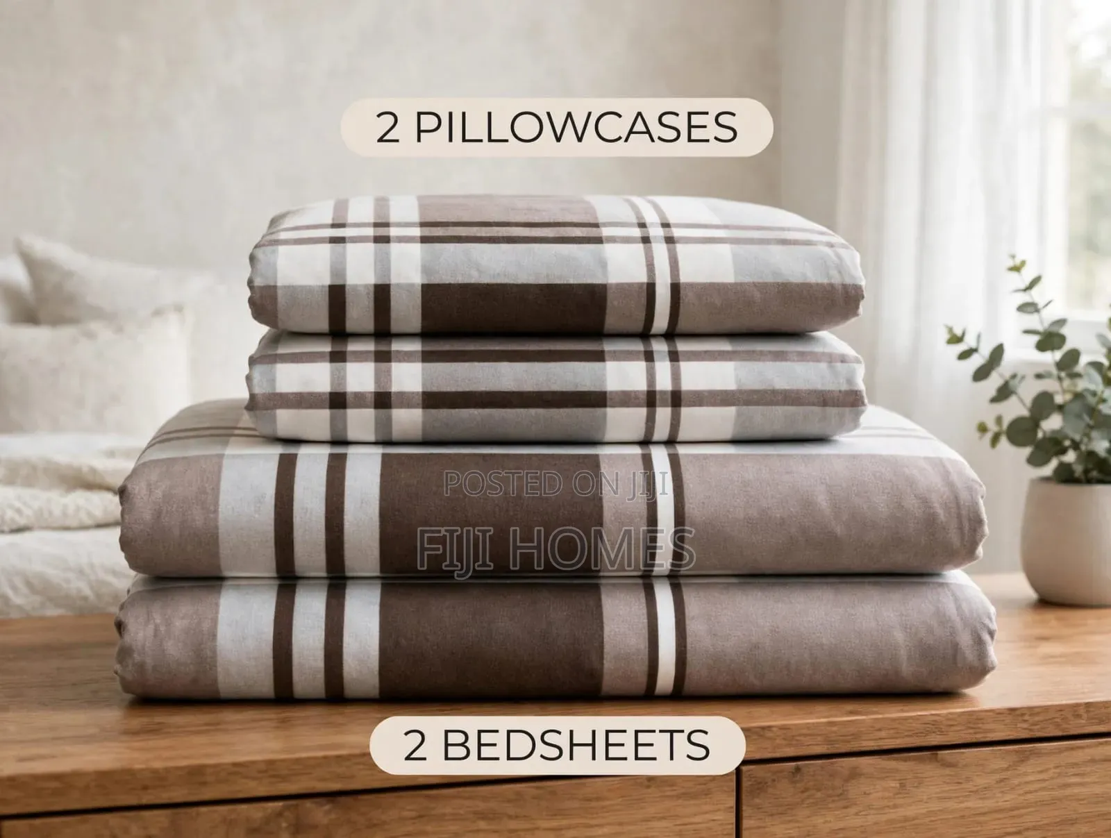 4pc Printed Cotton Bedsheet Set - Sizes Available: 4x6 / 5x6 / 6x6