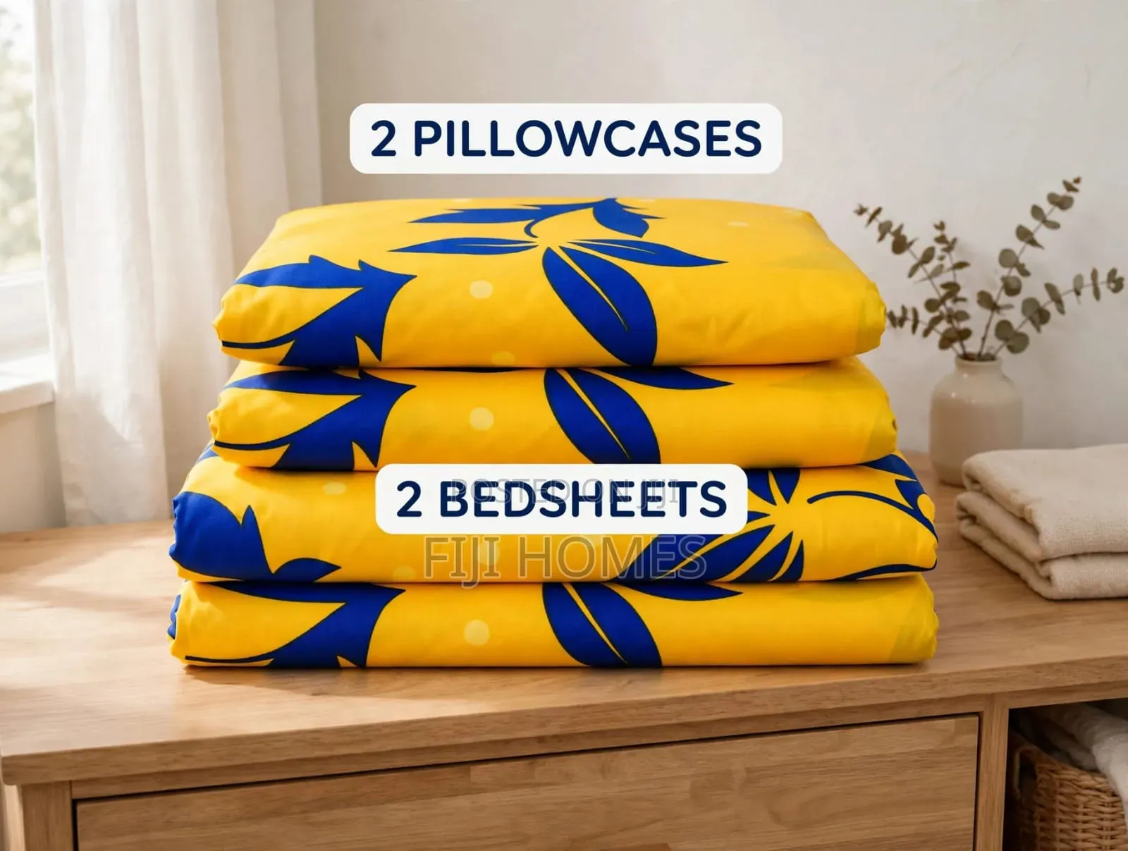 4pc Printed Cotton Bedsheet Set - Sizes Available: 4x6 / 5x6 / 6x6