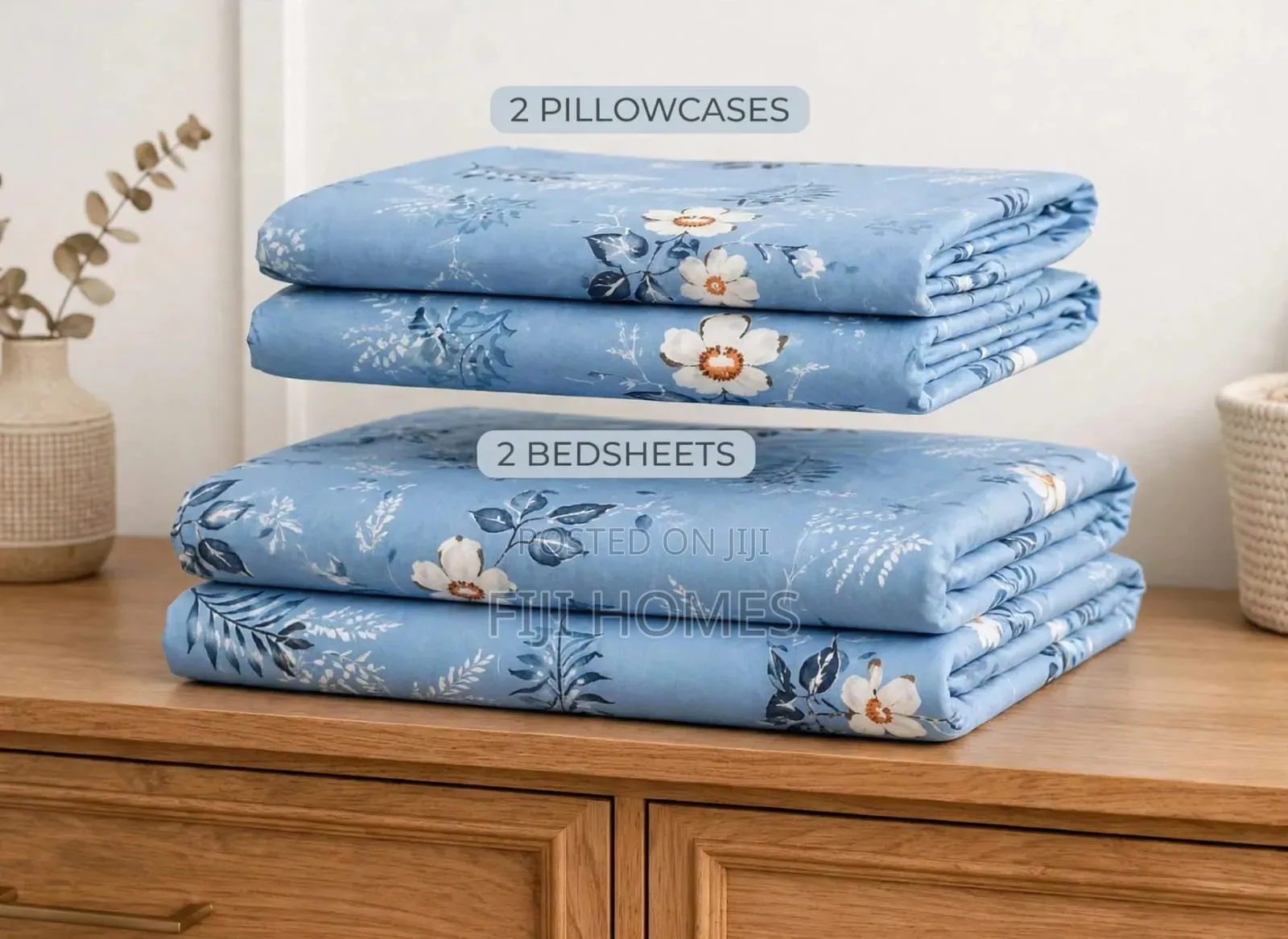 4pc Printed Cotton Bedsheet Set - Sizes Available: 4x6 / 5x6 / 6x6