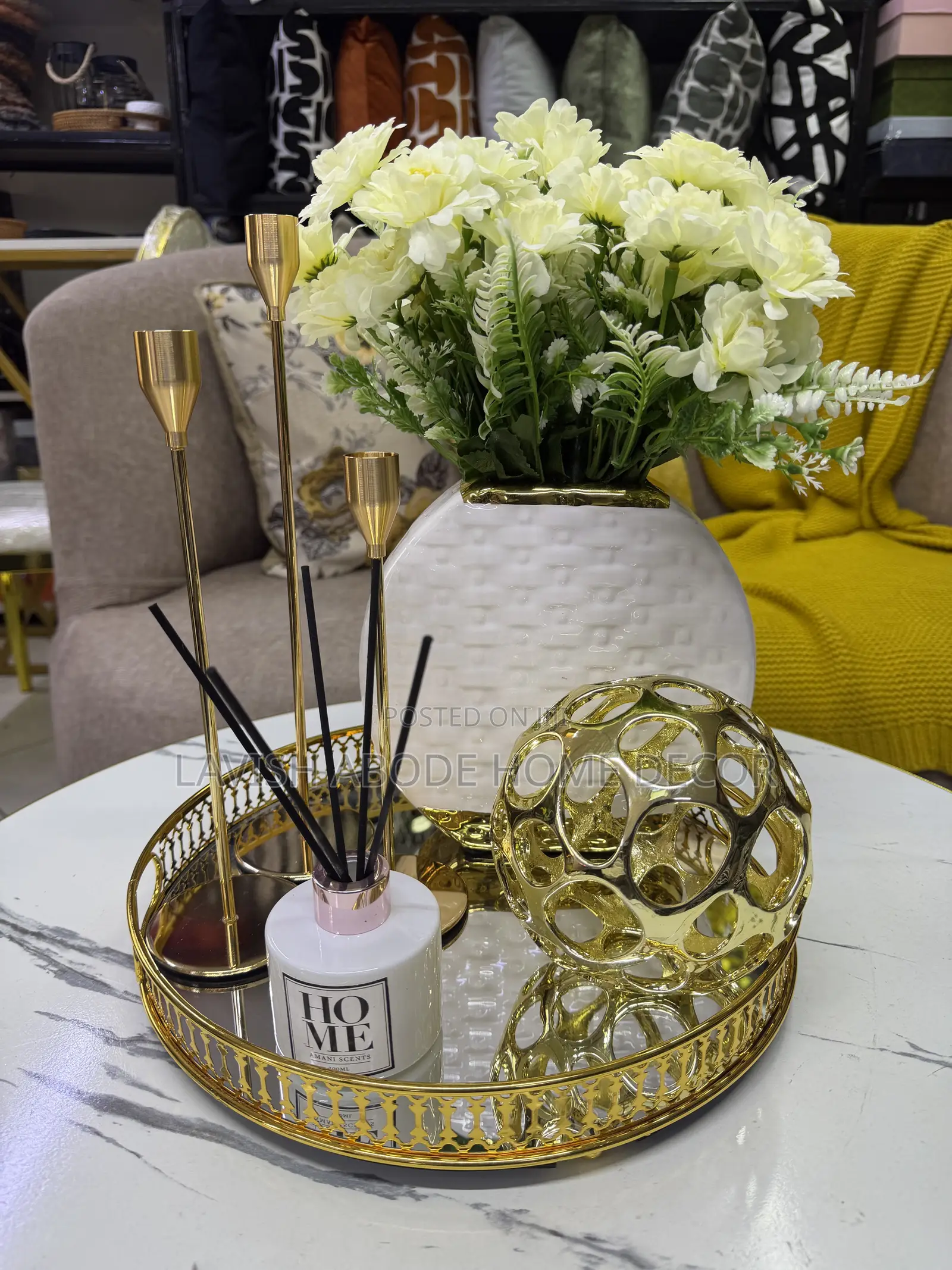 Luxury Gold Themed Décor Set – Elegant Home Styling