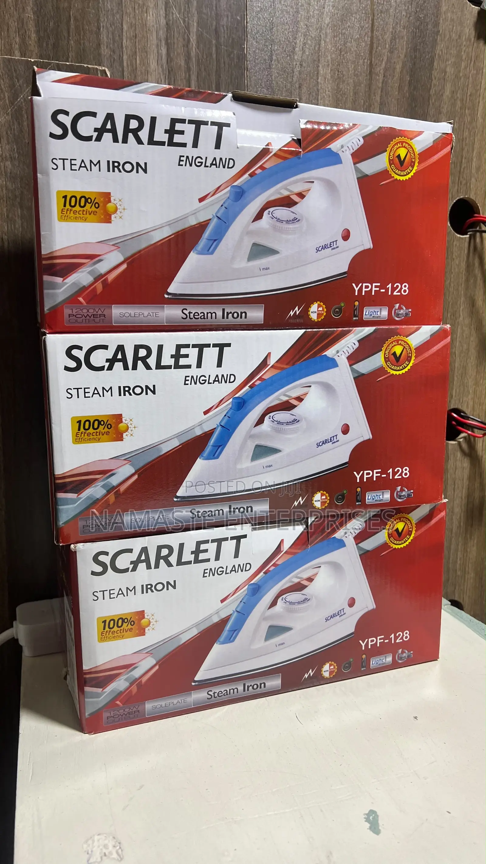 Brand New Scarlett YPF-128 Steam Iron 1200W - Non Stick Soleplate