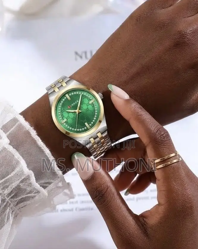 Blue / Green Dial Two Tone Ladies Wrist Watches