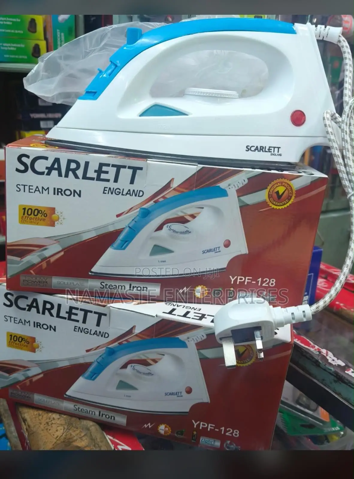 Brand New Scarlett YPF-128 Steam Iron 1200W - Non Stick Soleplate