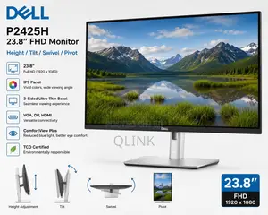 "Dell P2425H 23.8"" FHD Monitor, Height/Tilt/Swivel/Pivot