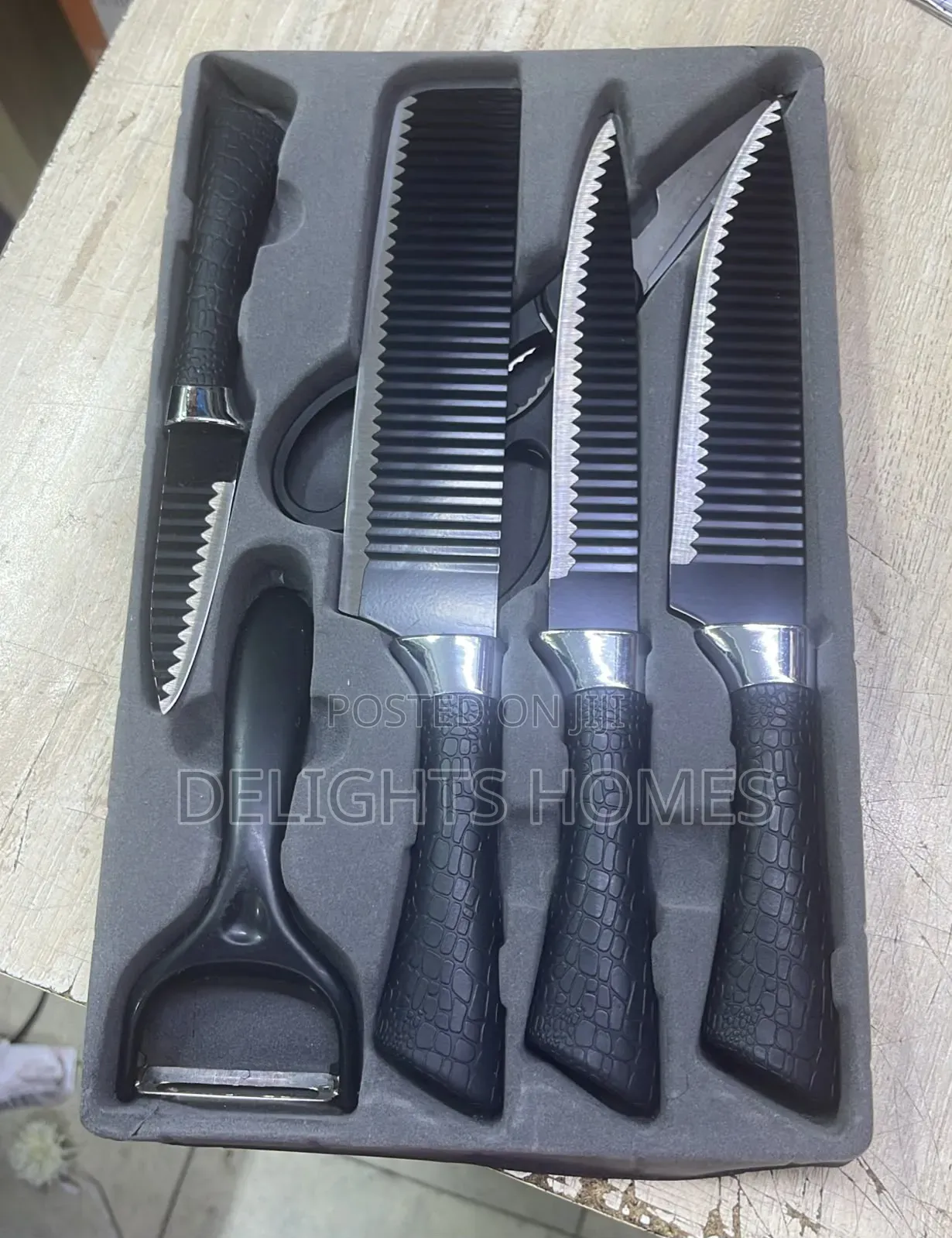 6pcs Sharp Stainless Steel Kitchen Knife Set-Ny