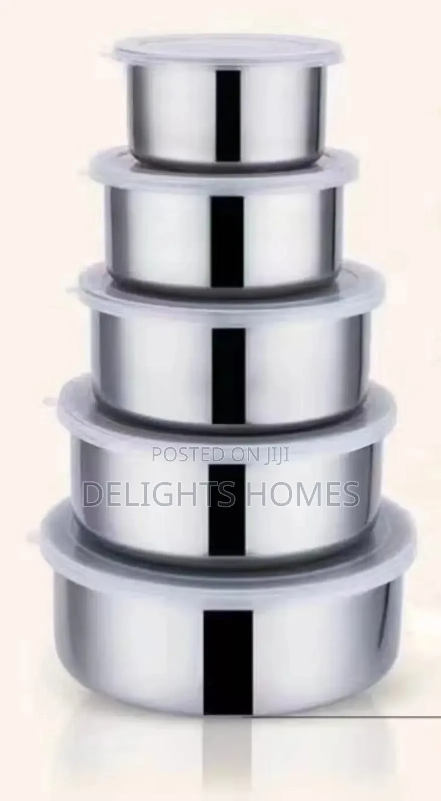 5pcs Stainless Steel Fresh Storage Box-Ny