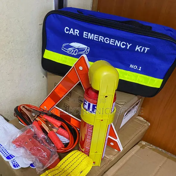 First Aid Kit, Towing Rope Jumper Cables – Complete Roadside Safety