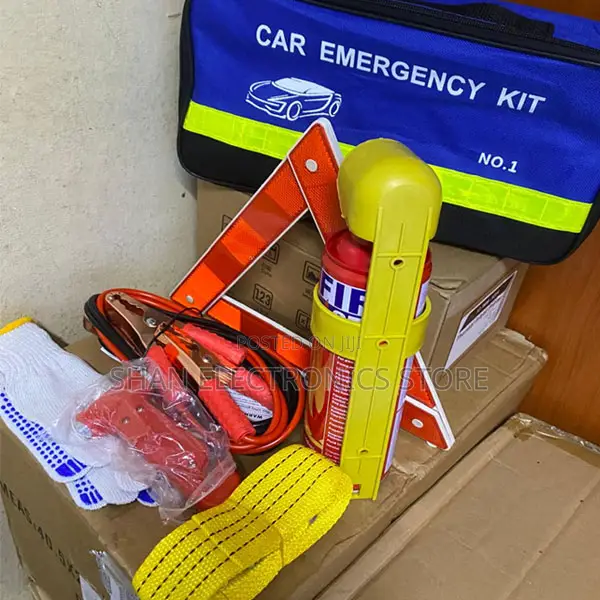 First Aid Kit, Towing Rope Jumper Cables – Complete Roadside Safety