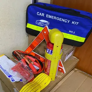 2 Life Saver Warning Triangles, Fire Extinguisher Safety Kit 5-in-1
