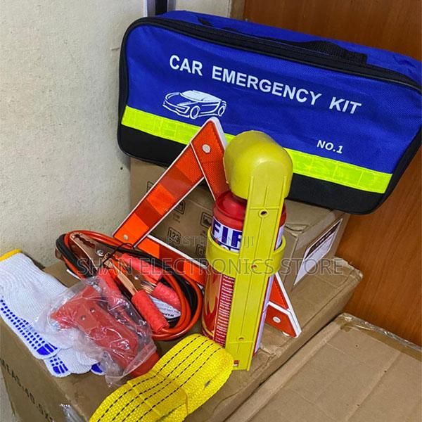 2 Life Saver Warning Triangles, Fire Extinguisher Safety Kit 5-in-1