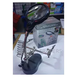 Magnifying With Solder Gun Hand Helper Plus Light