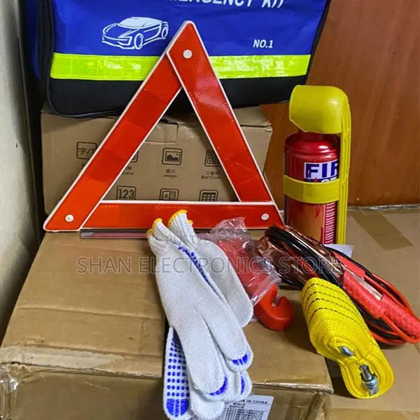 Foldable Emergency Safety Kit5-in-1Warning Triangles Fire Extinguisher
