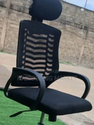 Secretarial Mesh Office Chair With Headrest
