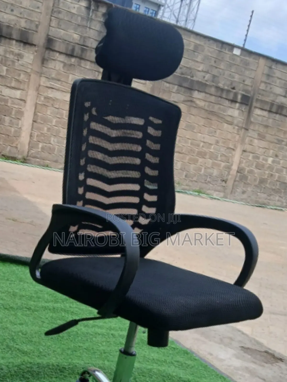 Secretarial Mesh Office Chair With Headrest