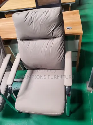 Beige Plush Leather GuestChairs
