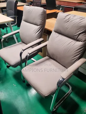 Beige Plush Leather GuestChairs